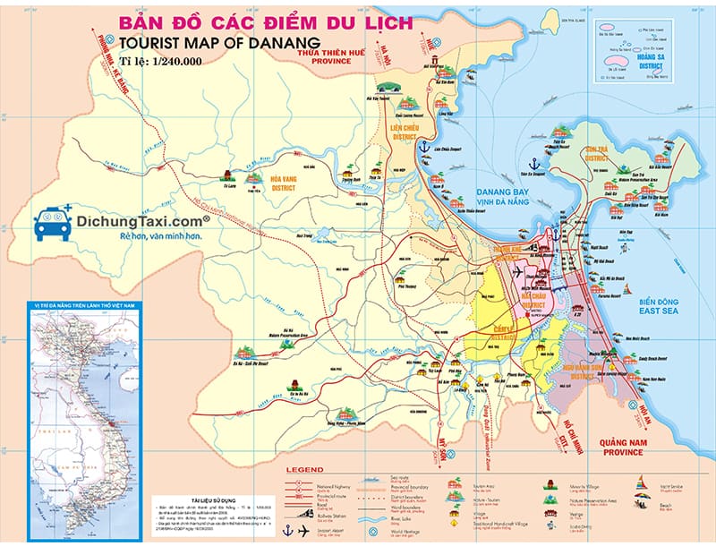 Da Nang Tourist Map 2019